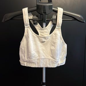 White new balance sports bra